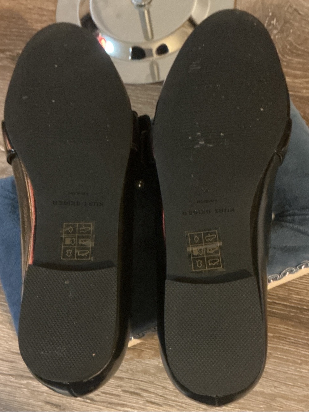 Kurt Geiger Mayfair Loafers Black Patent Leather Crystal Embellished Eagle Sz 36 - Picture 8 of 10
